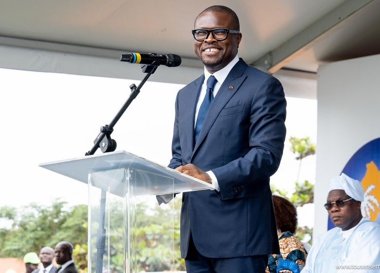 Romuald Wadagni, lors de son discours d'investiture comme candidat à la présidentielle 2026, ce samedi 4 octobre 2025 à Parakou